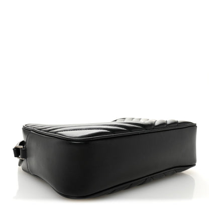Calfskin Matelasse Monogram Lou Camera Bag Black