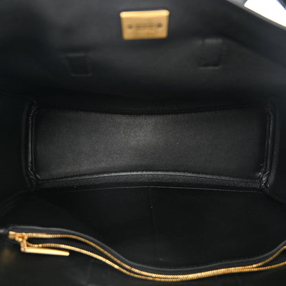 Smooth Calfskin Small Bel Air Carry All Bag Black