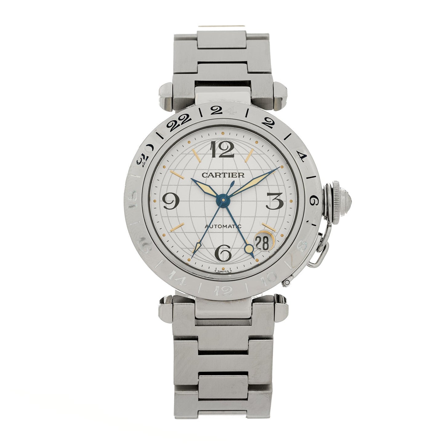 Stainless Steel 35mm Pasha GMT Automatic Watch