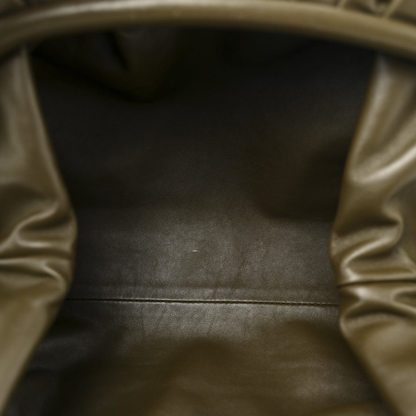 Smooth Butter Calf The Pouch Oversized Clutch  Kaki Fondent