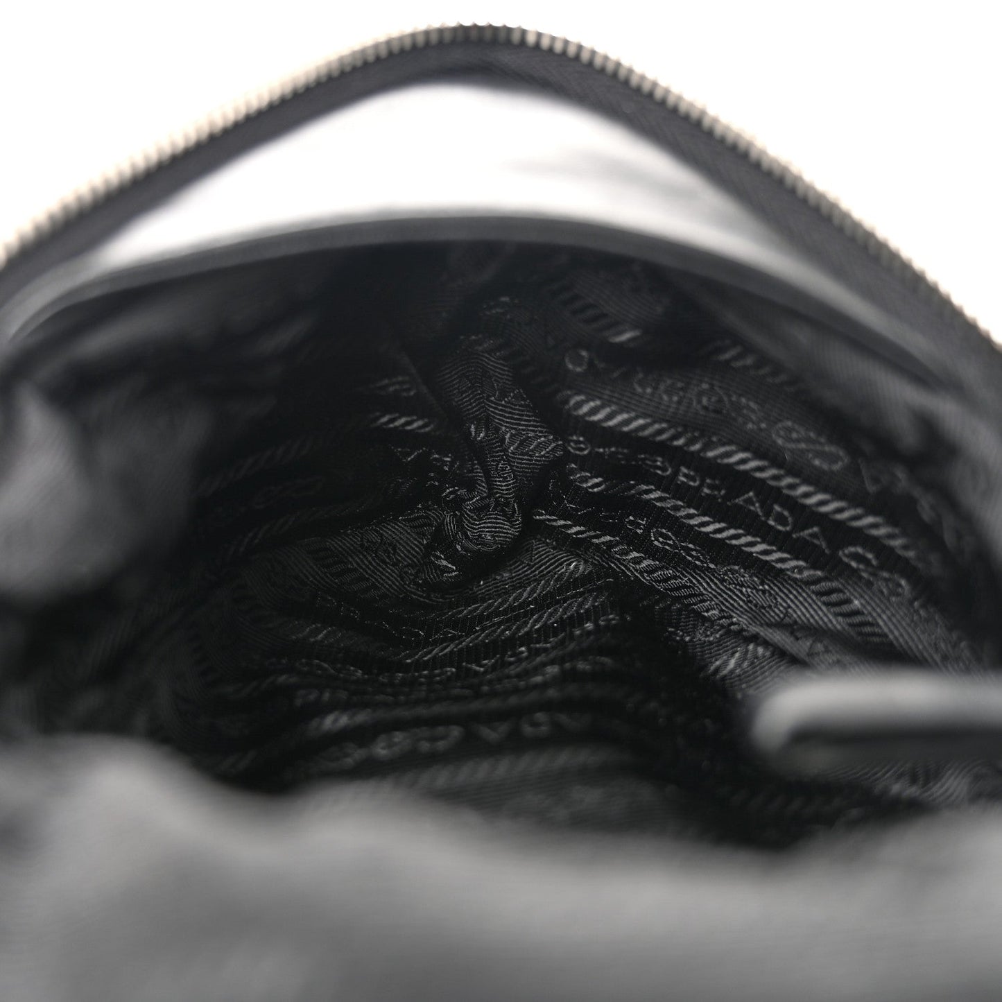 Nappa Padded Signaux Triangle Crossbody Black