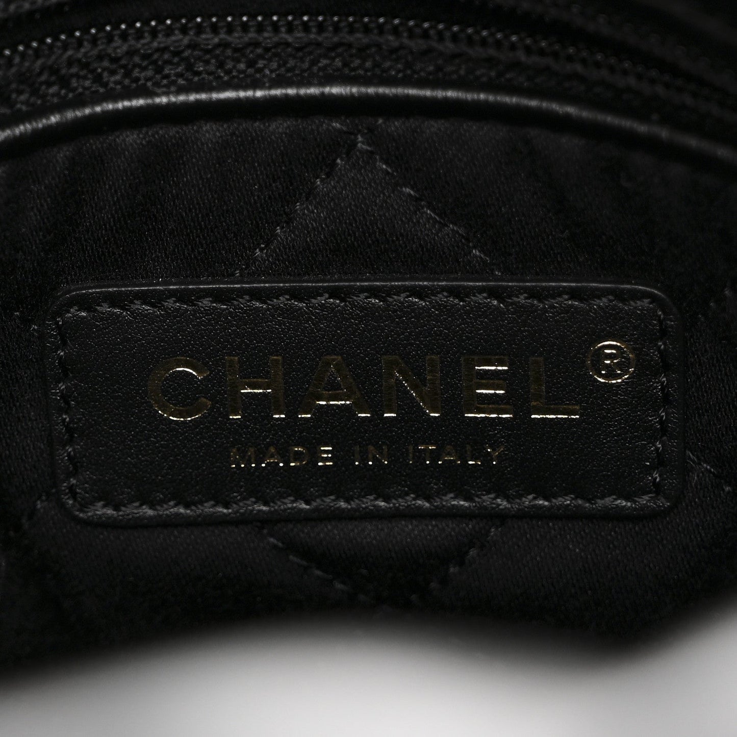 Shiny Calfskin Quilted Chanel 22 Backpack Black