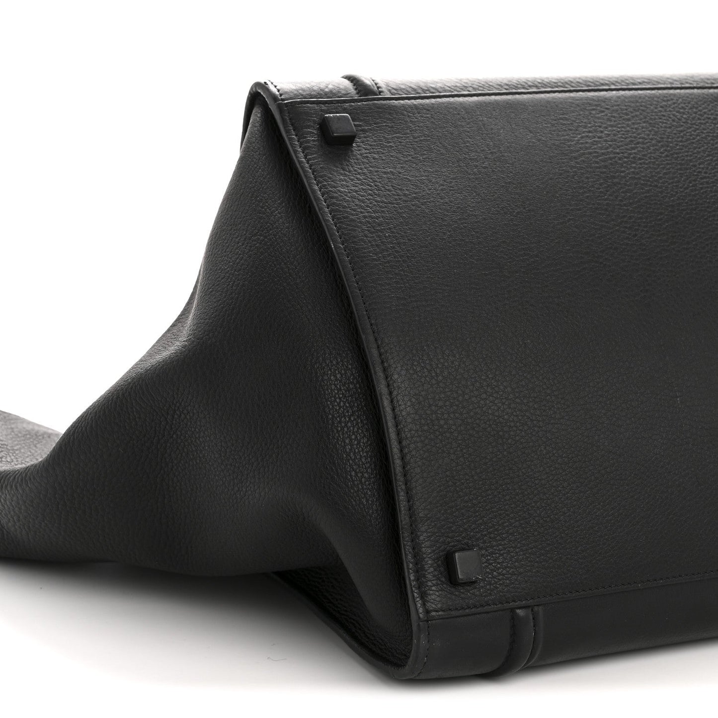 Grained Calfskin Medium Phantom Luggage Black