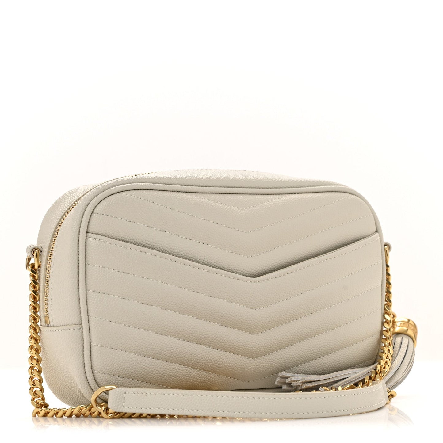 Grain De Poudre Matelasse Monogram Mini Lou Camera Bag Crema Soft