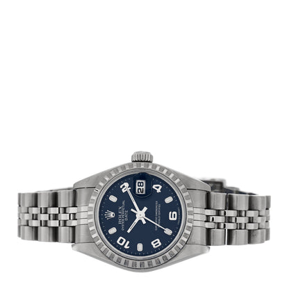 Stainless Steel 26mm Oyster Perpetual Date Watch Blue 79240