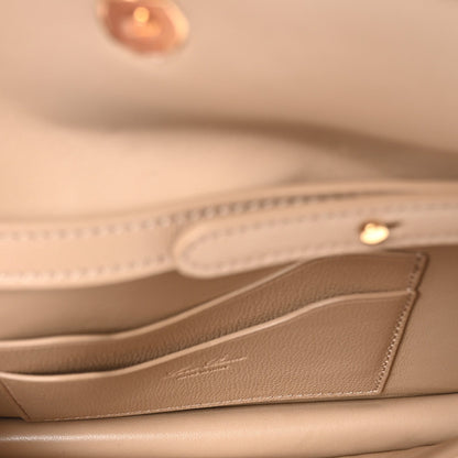 Grained Calfskin Extra Pochette Light Mastic Sun Gold