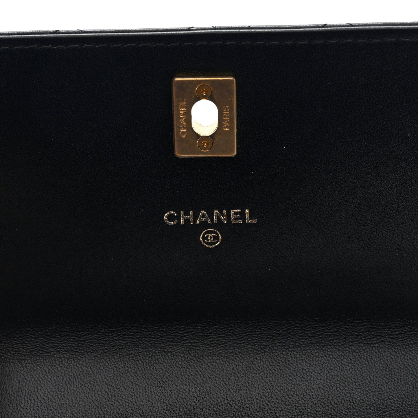 Lambskin Quilted Mini Sweet Camellia Wallet on Chain WOC Black