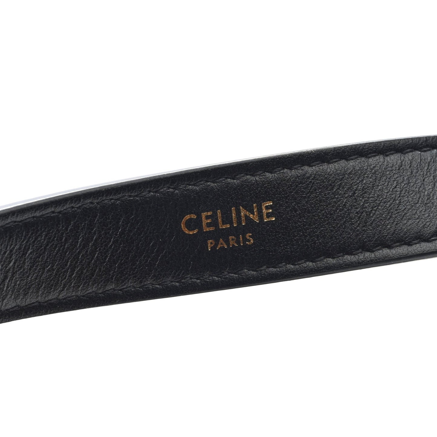 Smooth Calfskin Medium Strap Ava Triomphe Shoulder Bag Black