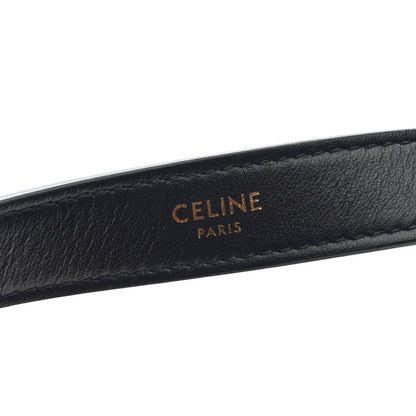 Smooth Calfskin Medium Strap Ava Triomphe Shoulder Bag Black