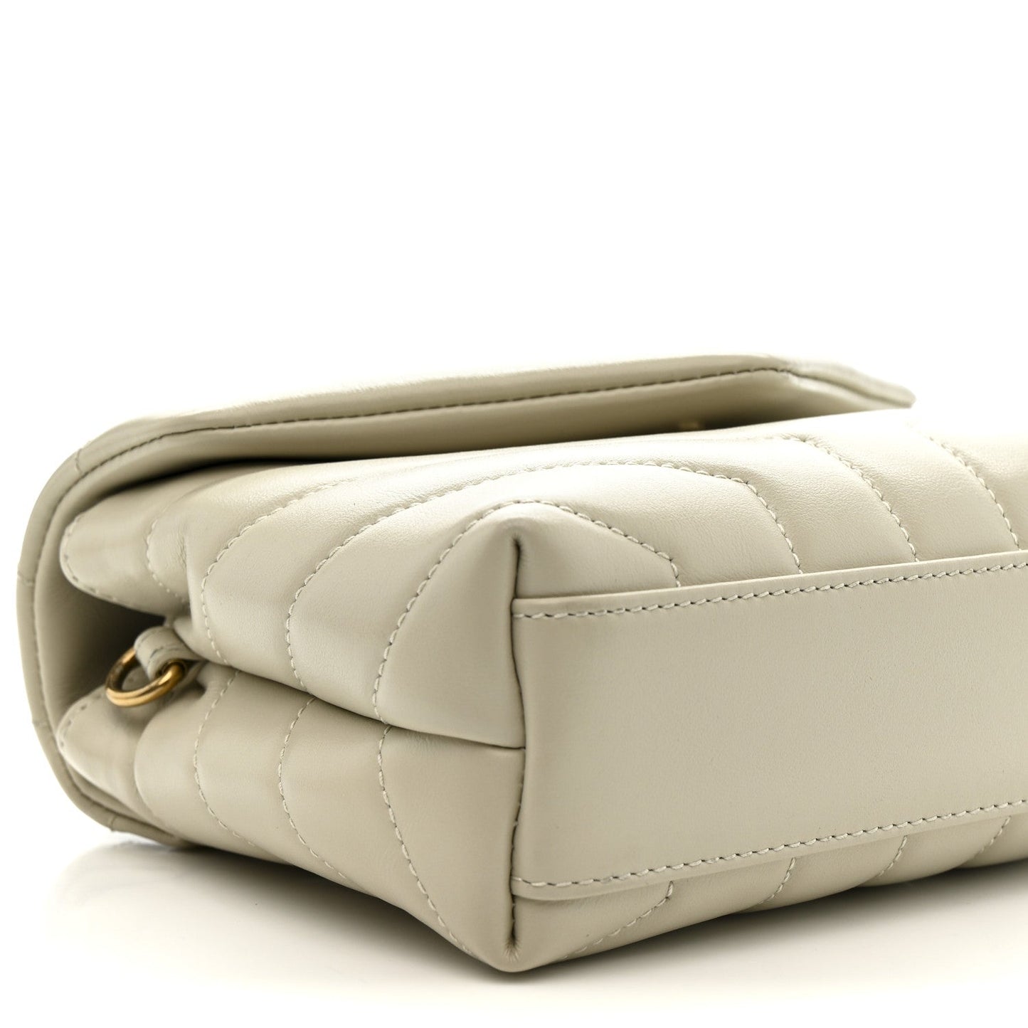 Calfskin Y Quilted Monogram Toy Loulou Crossbody Bag Crema Soft