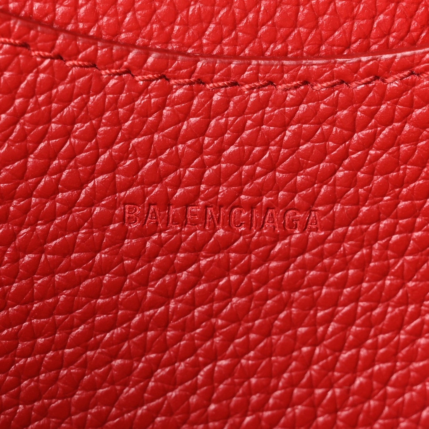 Grained Calfskin Neo Classic Gold Hardware Nano City Crossbody Medium Red