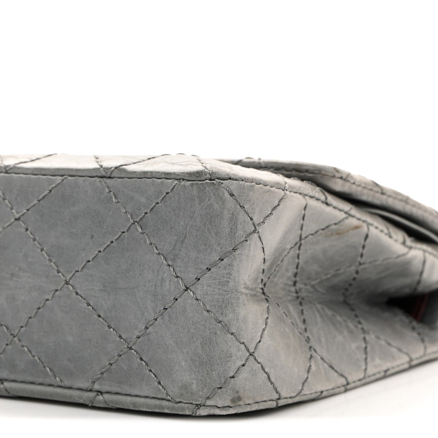 Aged Calfskin Quilted 50th Anniversary 2.55 Reissue Flap 225 Grey