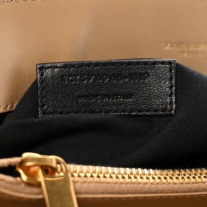 Calfskin Y Quilted Monogram Medium Loulou Chain Satchel Dark Beige
