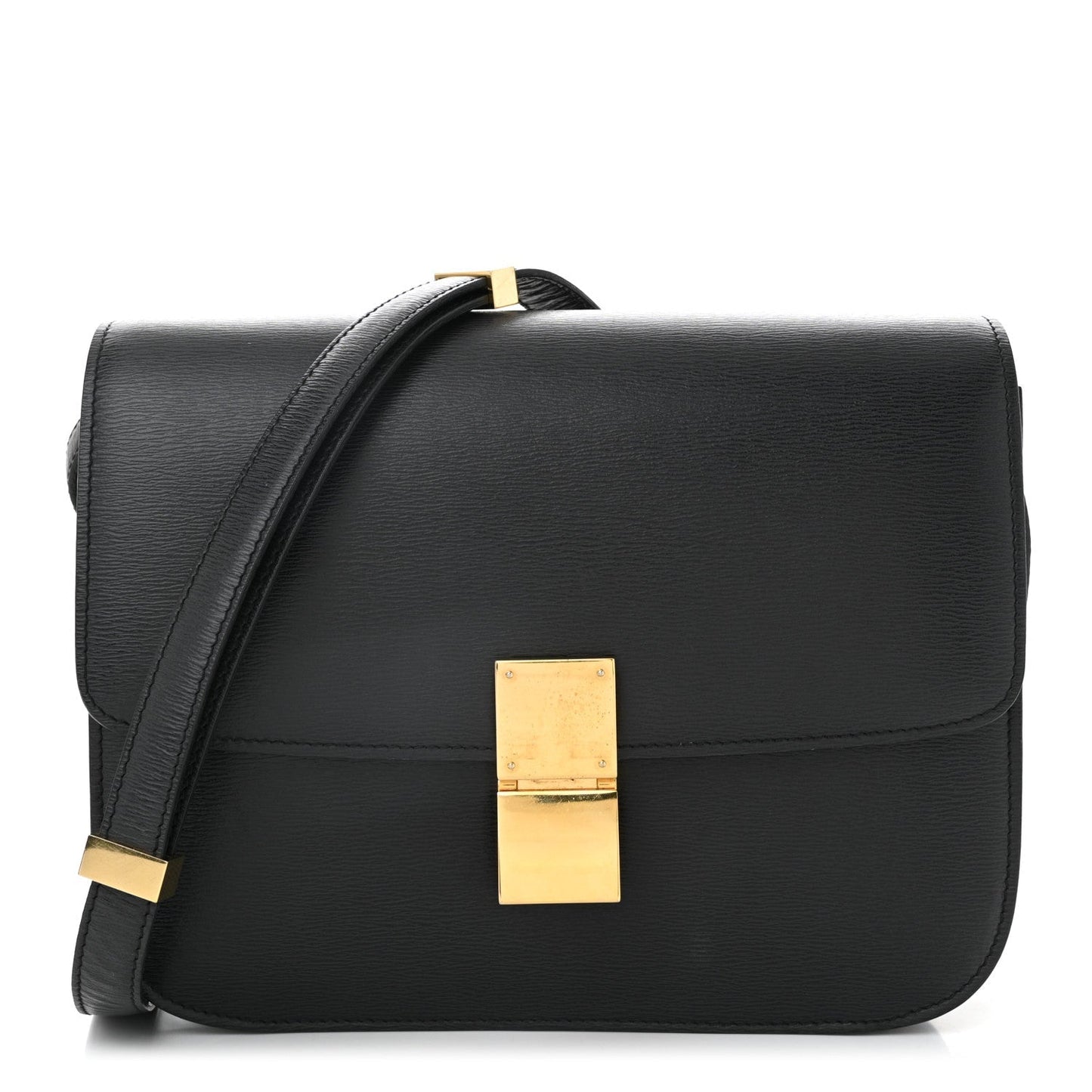 Liege Calfskin Medium Classic Box Flap Bag Anthracite
