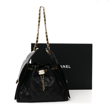 Caviar Quilted Small Chanel 25 Handbag Black