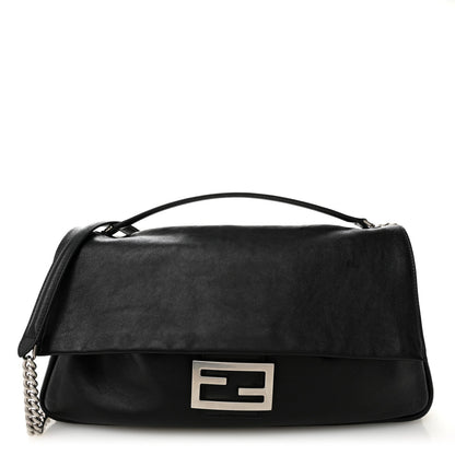 Vitello Grace Large Chain Baguette Black