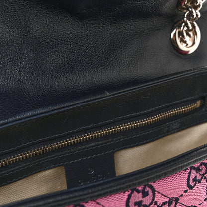 Monogram Multicolor Matelasse Diagonal Small GG Marmont Shoulder Bag Pink Blue