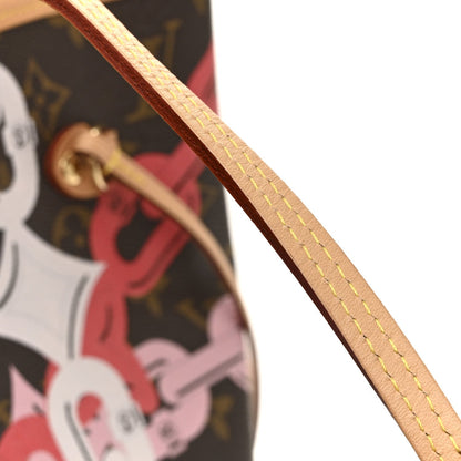 Monogram Bay Neverfull MM Rose Ballerine Poppy