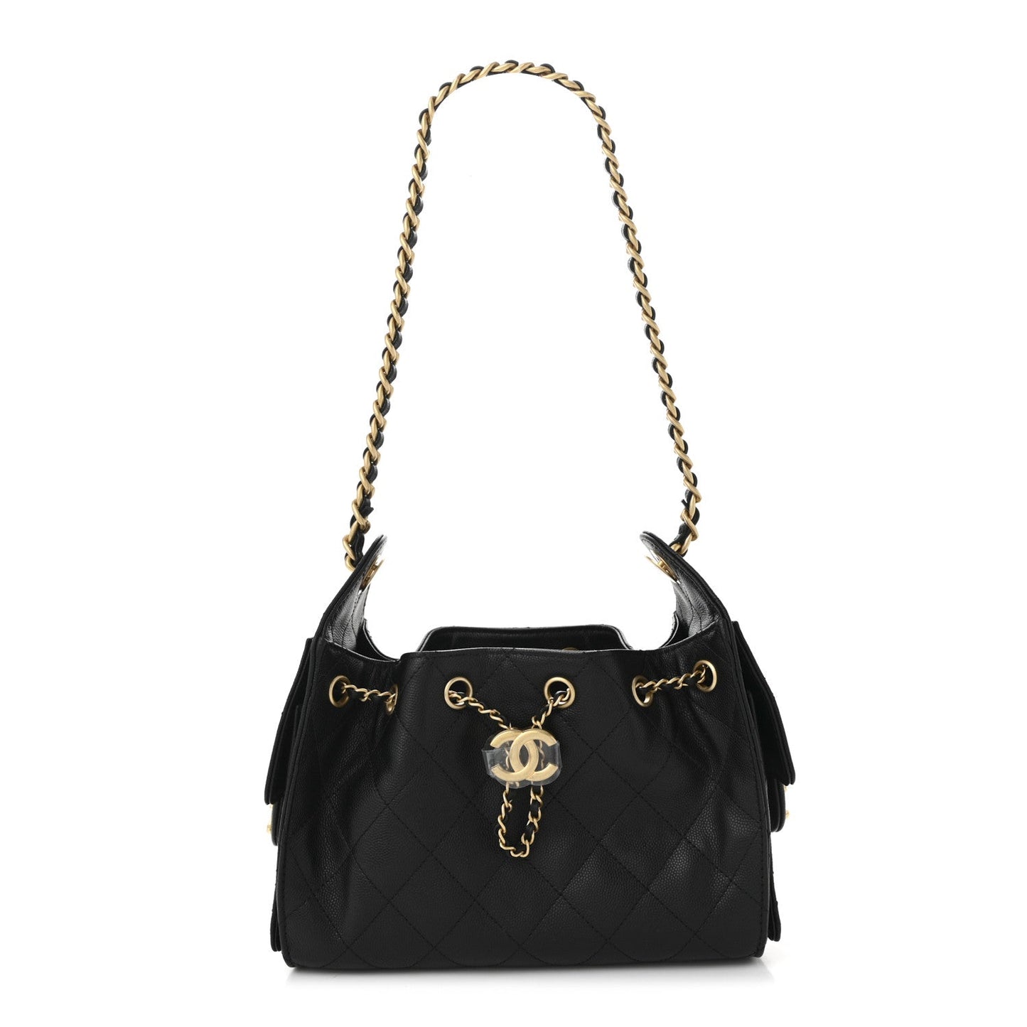 Caviar Quilted Mini Chanel 25 Handbag Black