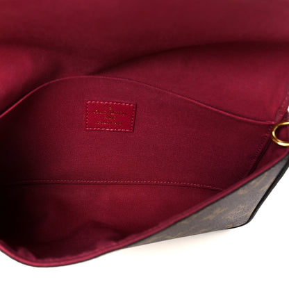 Monogram Pochette Felicie Chain Wallet Fuchsia