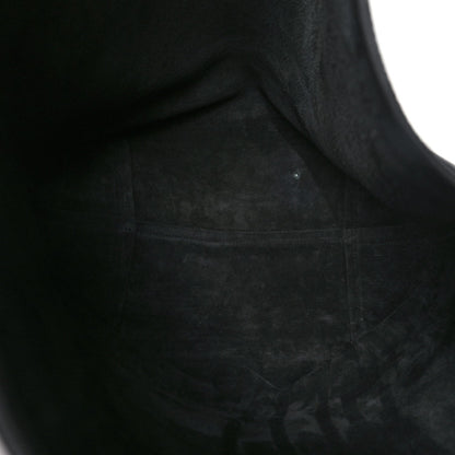 Grained Calfskin Medium N/S Hook Tote Black