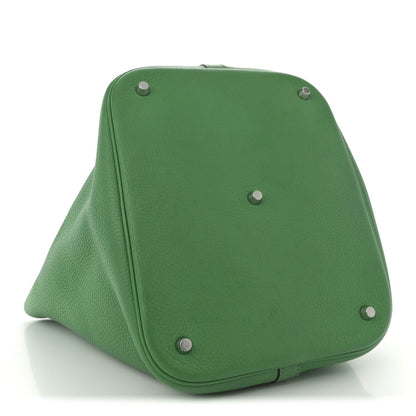 Taurillon Clemence Picotin Lock 26 GM Bamboo
