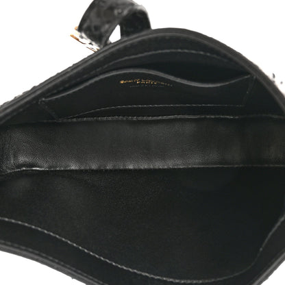 Snakeskin Le 5 A 7 Mini Hobo Black