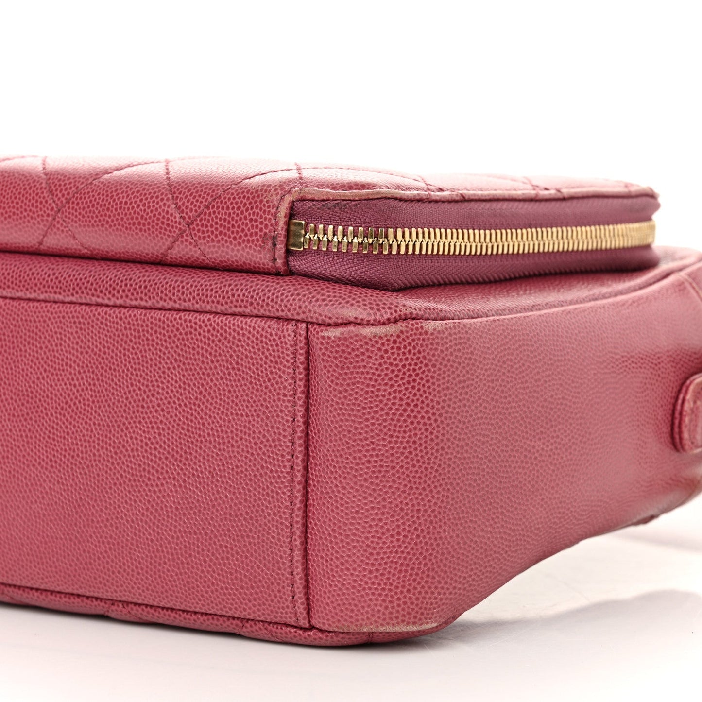 Caviar Quilted Medium Business Affinity Camera Case Dark Pink