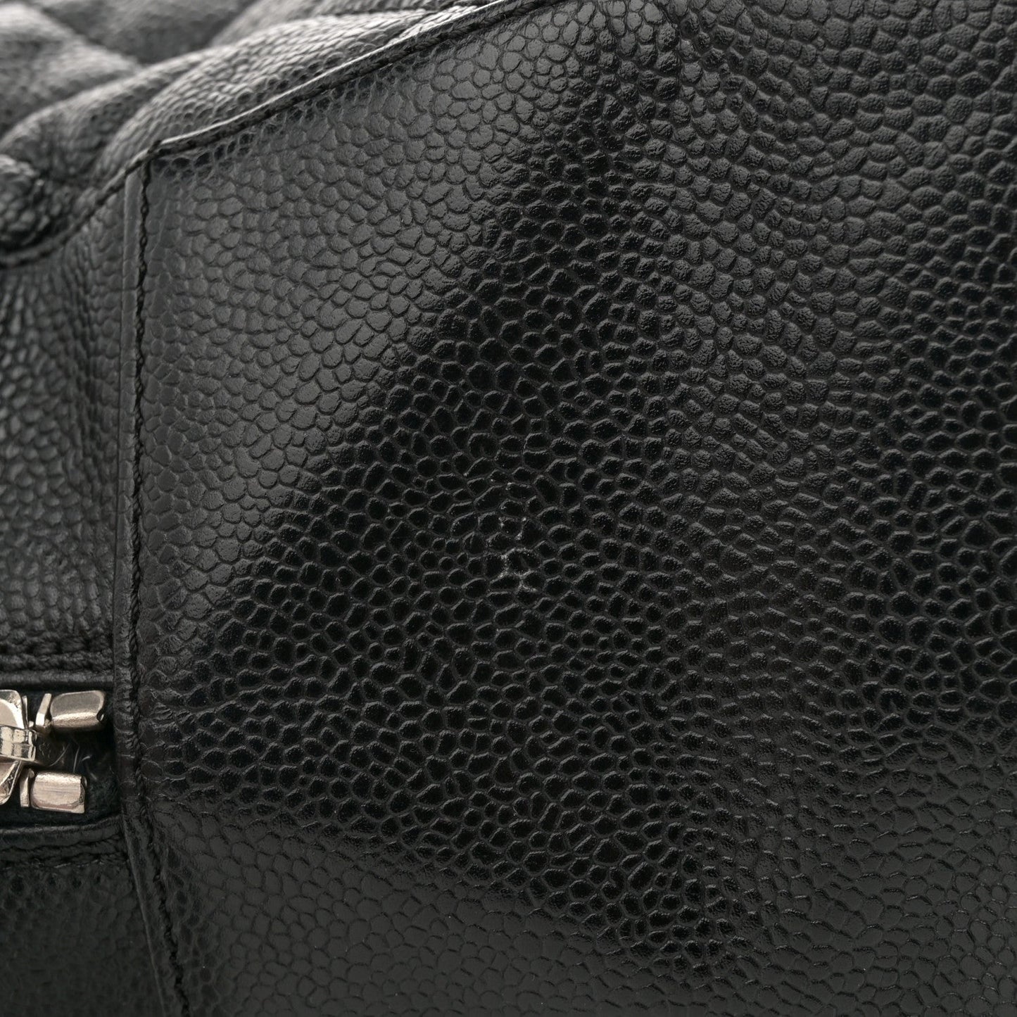 Caviar Quilted Bowler Black