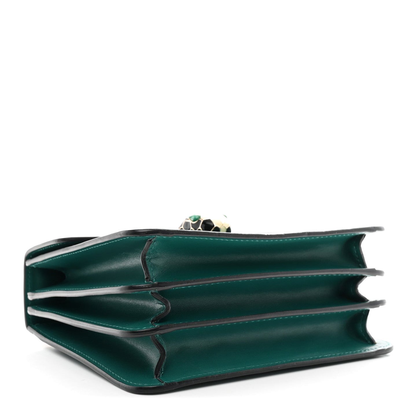 Calfskin Serpenti Forever Top Handle Emerald Green