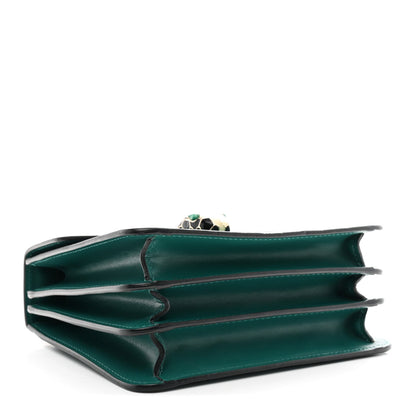 Calfskin Serpenti Forever Top Handle Emerald Green