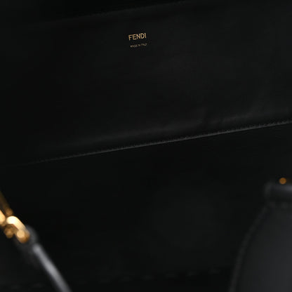 Vitello King Plexiglass Medium Fendi Sunshine Shopper Tote Black