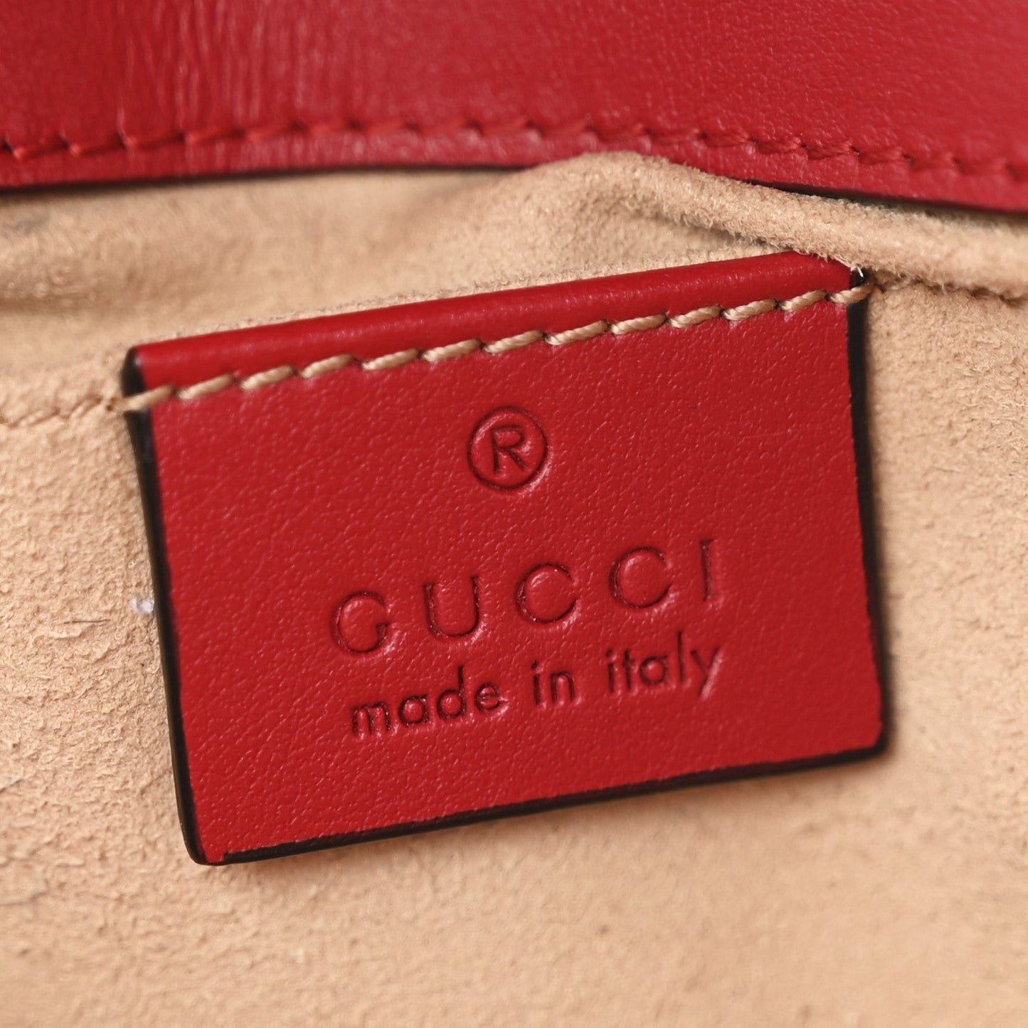 Calfskin Matelasse Mini GG Marmont Shoulder Bag Hibiscus Red