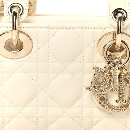 Lambskin Cannage Small Lady D-Joy Latte