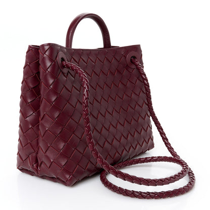 Nappa Intrecciato Small Andiamo Shoulder Bag Barolo