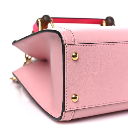 Wonka Grain Calfskin Mini Diana Tote Bag Wild Rose Fuxia Fluo
