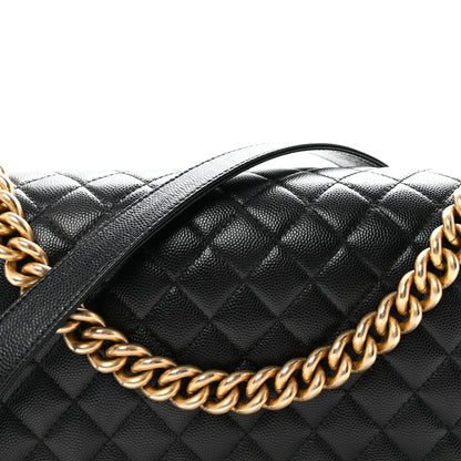Caviar Quilted New Medium Boy Flap Black