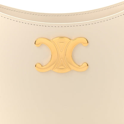 Shiny Calfskin Medium Tilly Triomphe Shoulder Bag Rice
