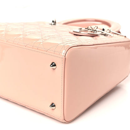 Patent Cannage Medium Lady Dior Light Pink