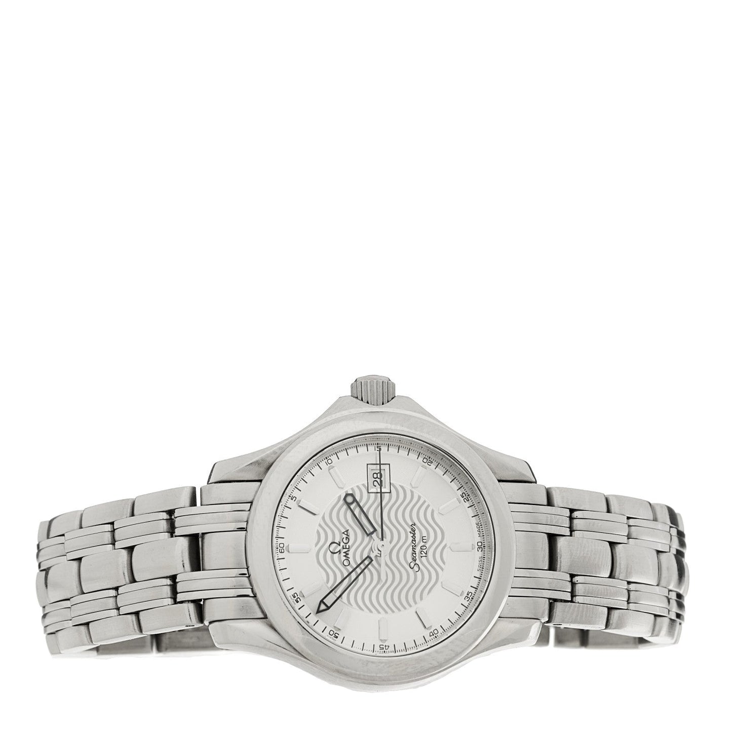 Stainless Steel 28mm Seamaster 120M Quartz Watch Silver 2571.31.00