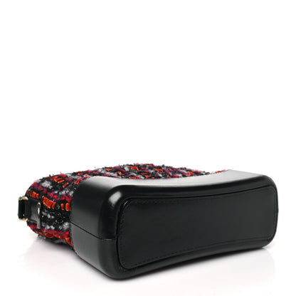 Tweed Calfskin Medium Gabrielle Hobo Black Red Blue