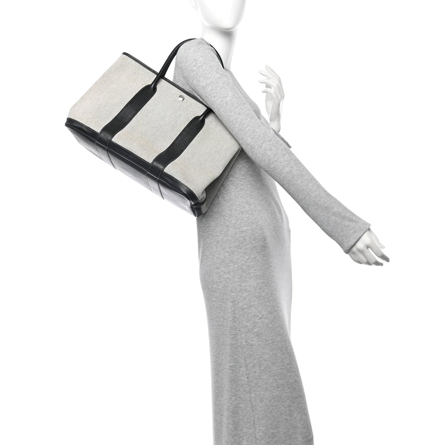 Toile Negonda Garden Party 36 MM Tote Black Ecru