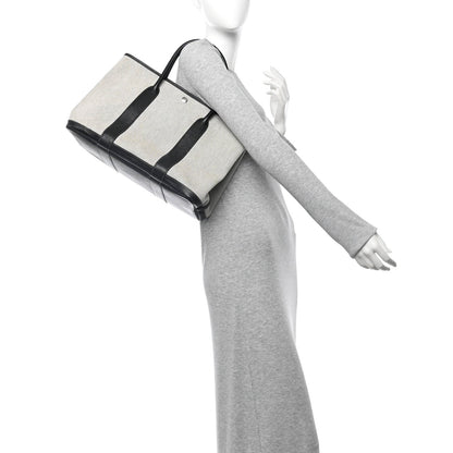 Toile Negonda Garden Party 36 MM Tote Black Ecru
