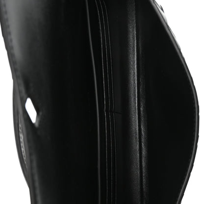 Nappa Intrecciato Long Andiamo Top Handle Clutch Black