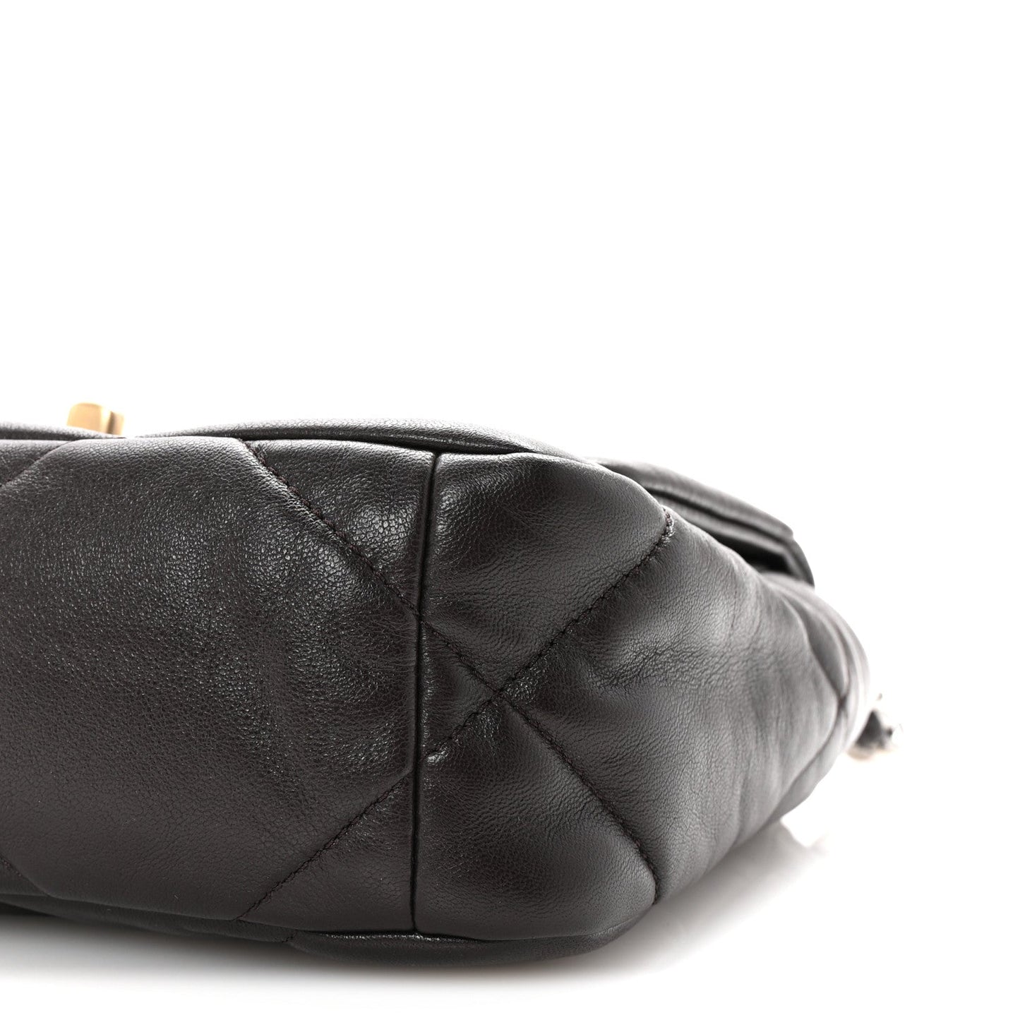 Lambskin Quilted Medium Chanel 19 Flap Dark Brown