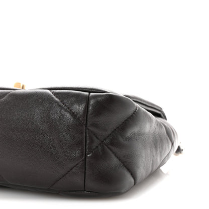 Lambskin Quilted Medium Chanel 19 Flap Dark Brown