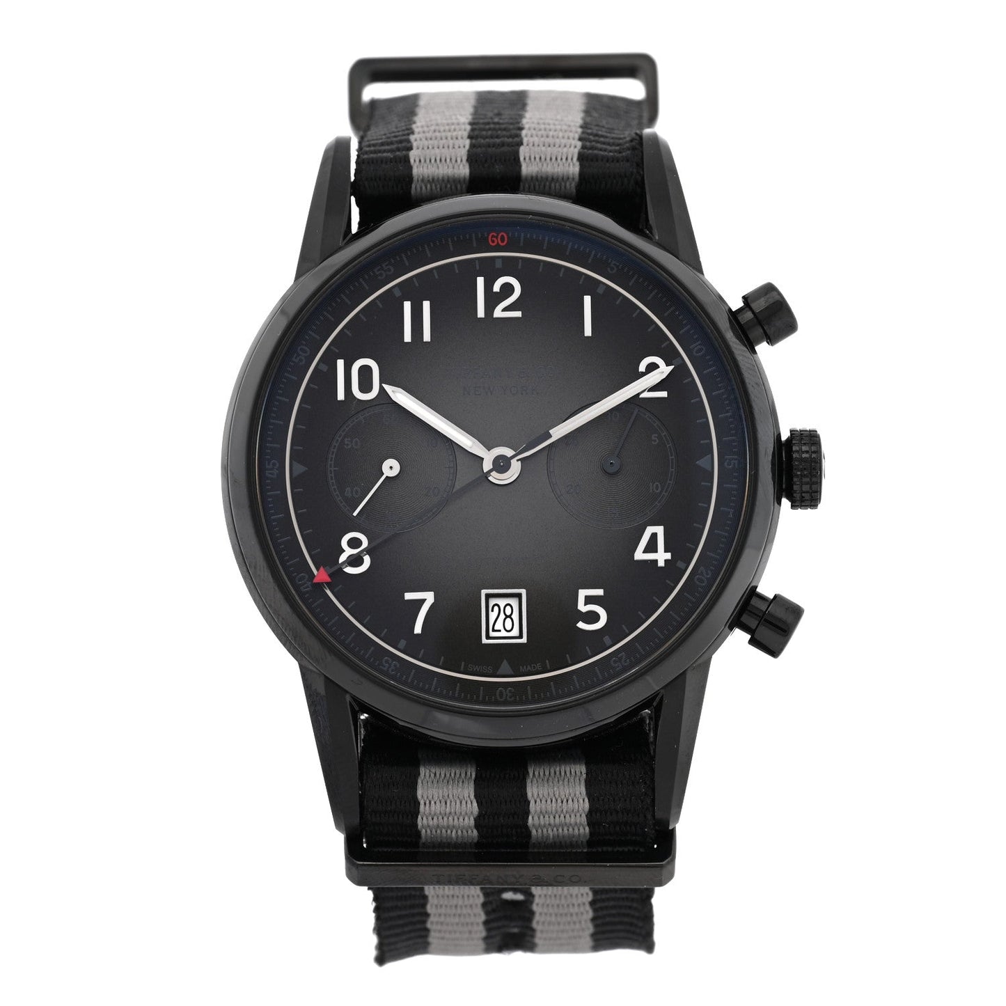 DLC Stainless Steel Nylon 40mm CT60 Automatic Watch Black