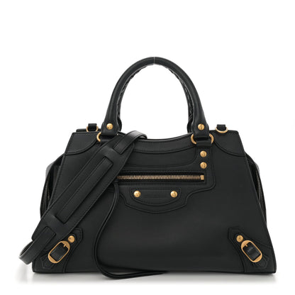 Smooth Calfskin Neo Classic Brass Hardware S City Black