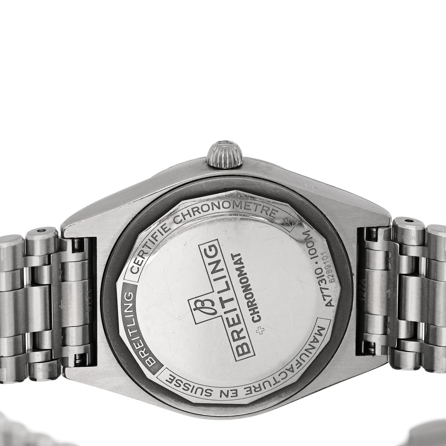 Stainless Steel 32mm Chronomat Quartz Watch White A77310101A2A1