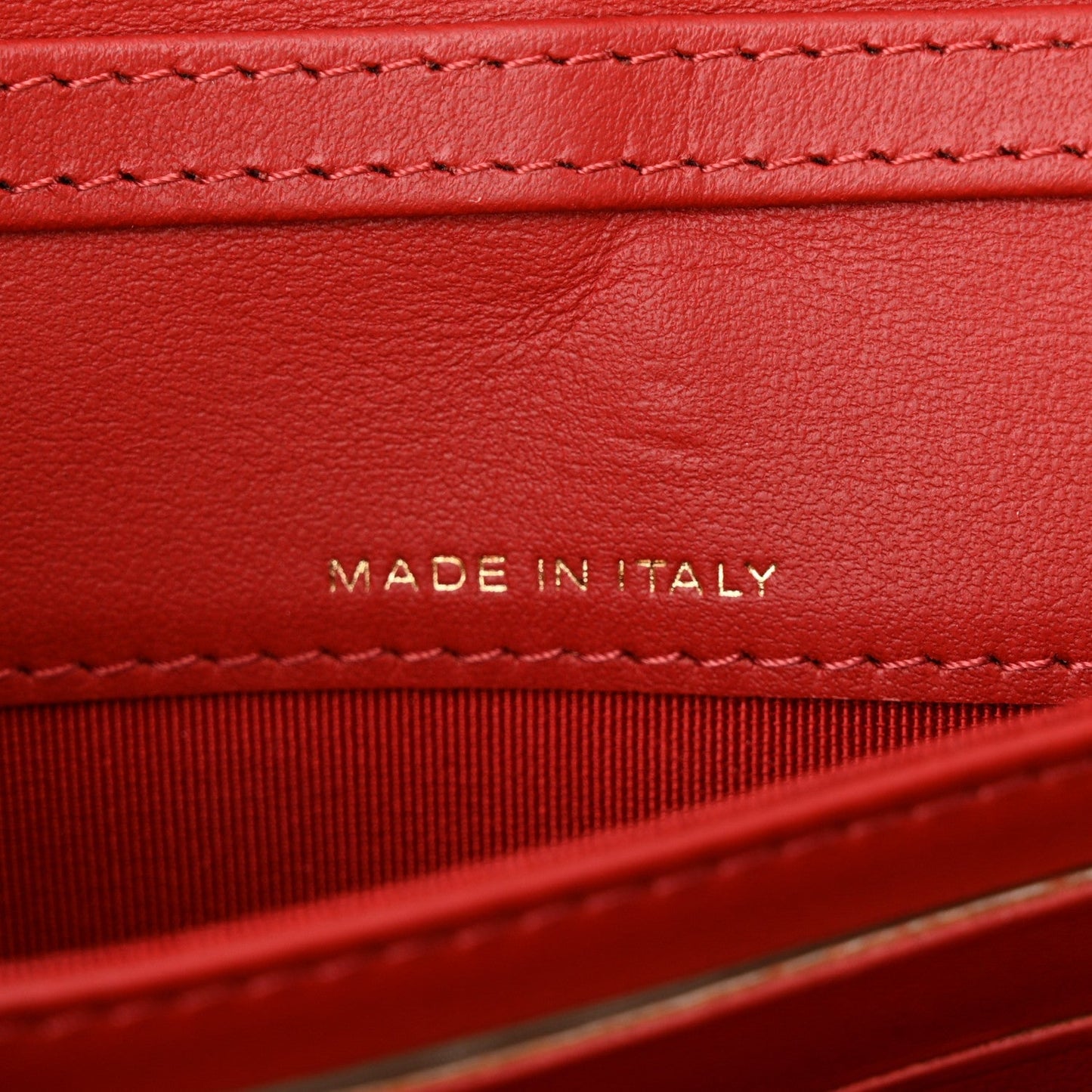 Aged Calfskin Quilted 2.55 Reissue Clutch With Chain Red